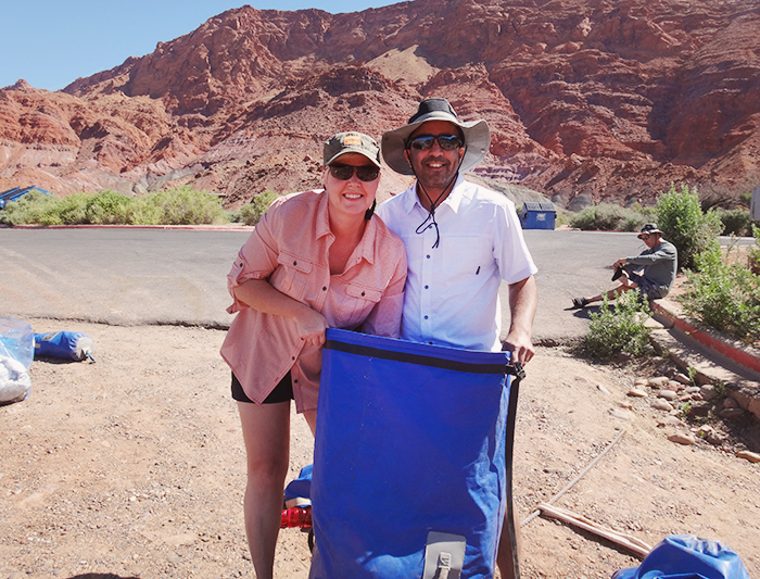 Loading bag at Lees Ferry