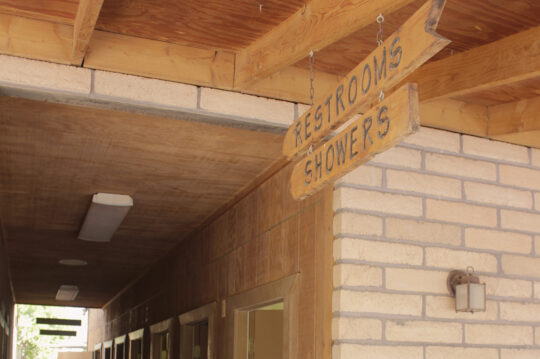 Restrooms at Bar 10 Ranch