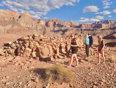 Guests at Indian ruin