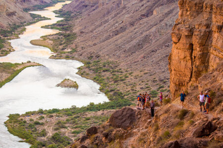 Hikers above the Colorado River