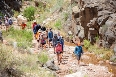 Walking on a Grand Canyon trail