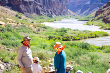 Hikers along the Colorado River