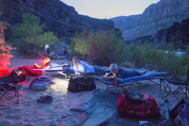 Guests sleeping at night