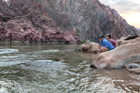 Peeing into the river