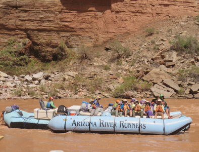 Motor boat in flat water