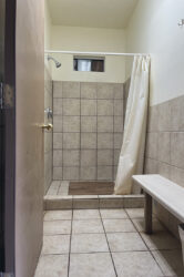 Shower at Bar 10 Ranch.