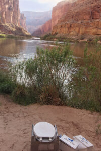 A groover bathroom system in Grand Canyon.