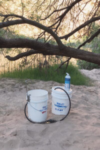 A hand wash system in Grand Canyon.