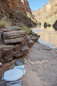 A groover bathroom system in Grand Canyon.